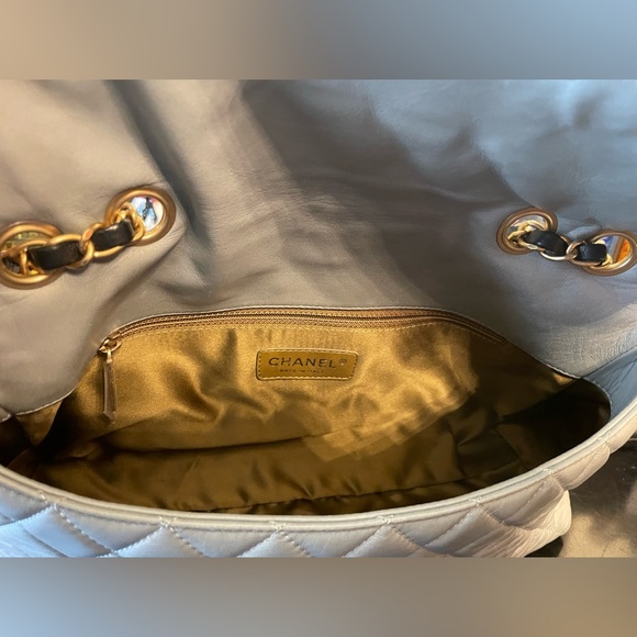 Chanel lambskin Quilted mademoiselle east west flap light Gray Leather Bag - Picture 6 of 9